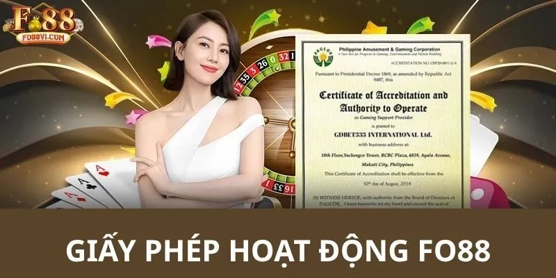 giấy phép hoạt động FO88